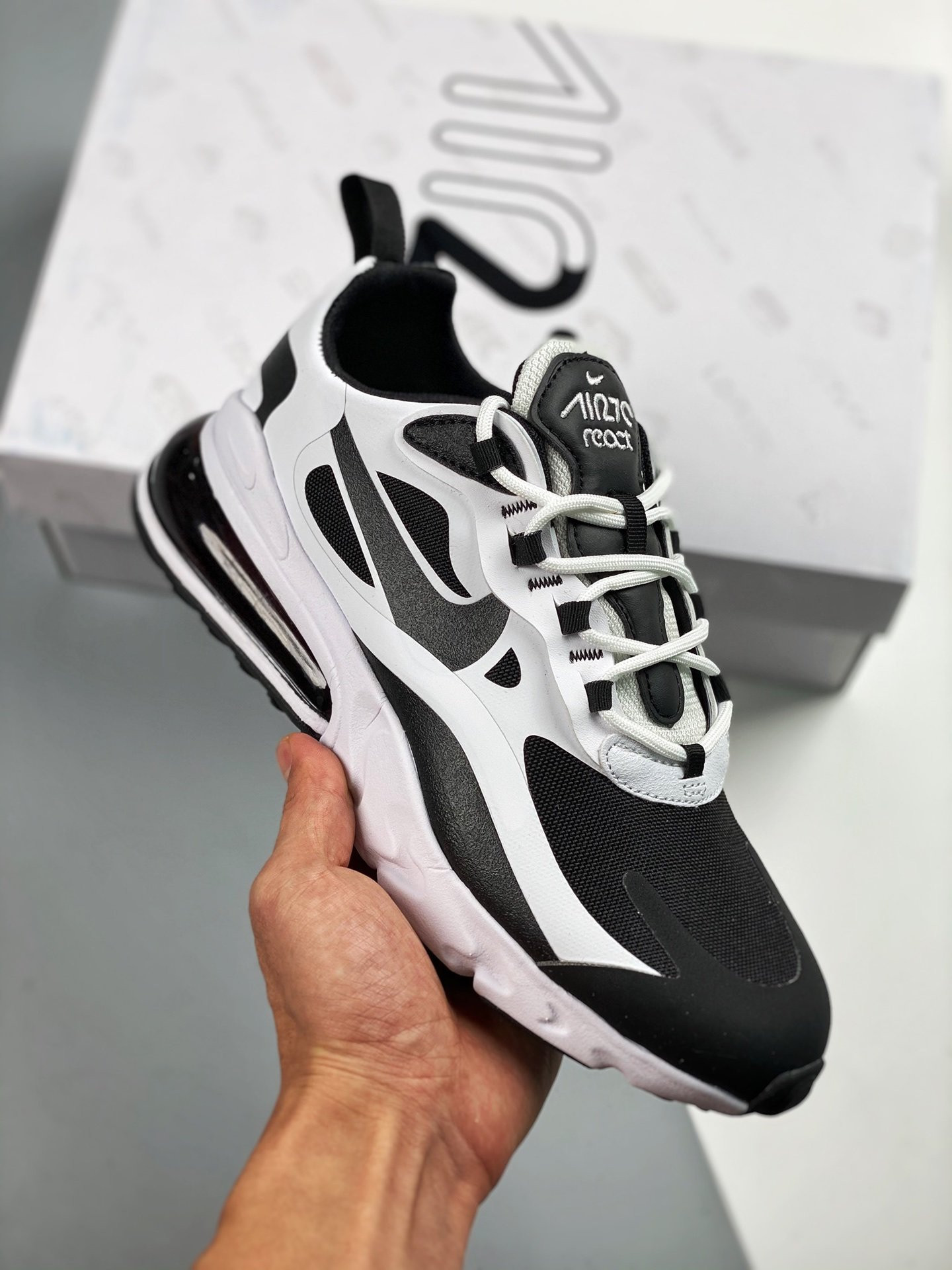 Nike Air Max 270 React ‘White Black’ For Sale