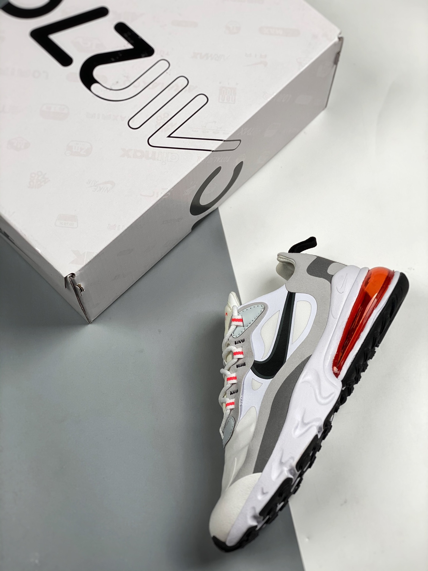Nike Air Max 270 React White Flash Crimson For Sale