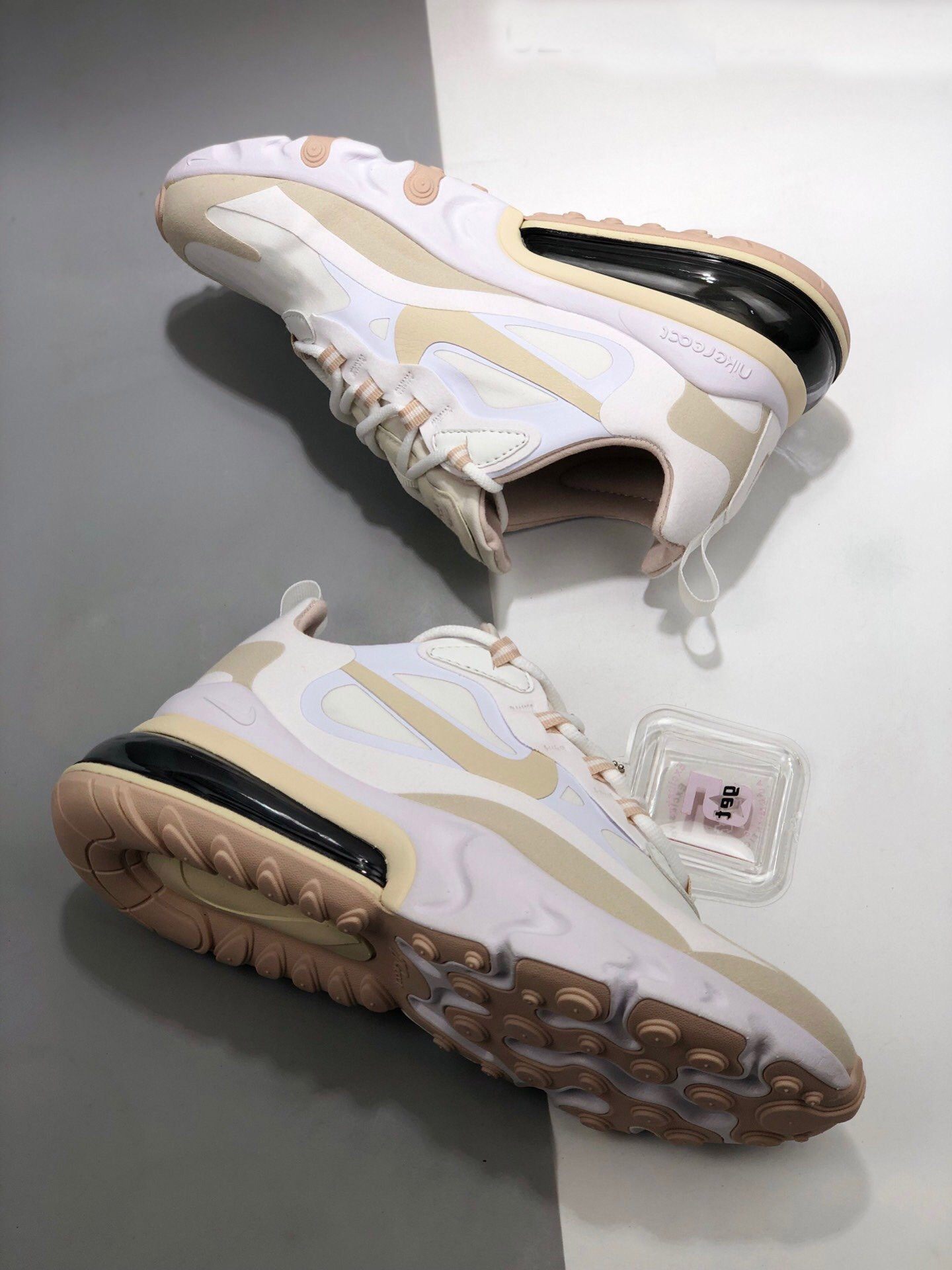 Nike Air Max 270 React White/Light Orewood Brown For Sale