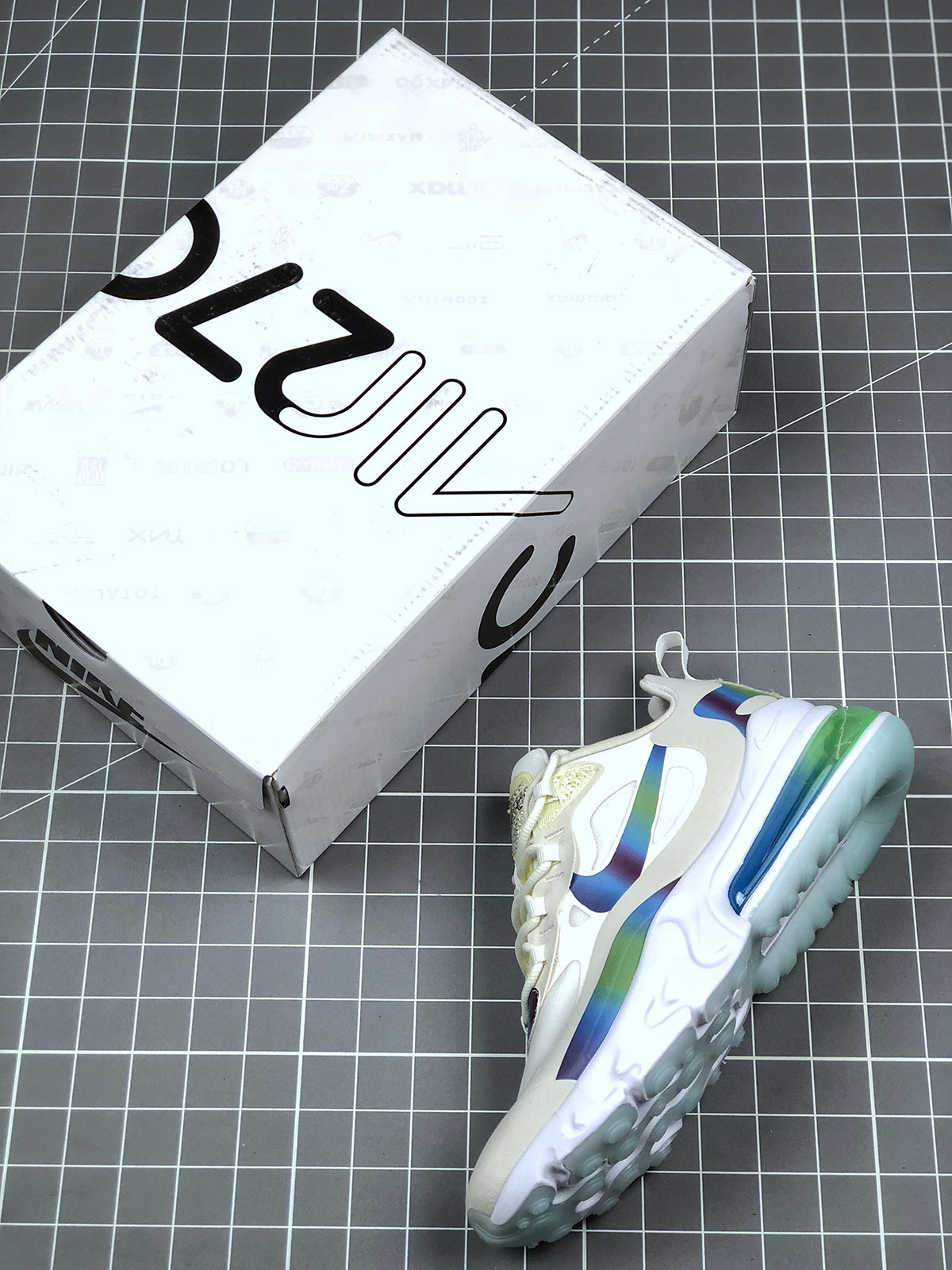 Nike Air Max 270 React White/Multi-Color/Platinum Tint For Sale