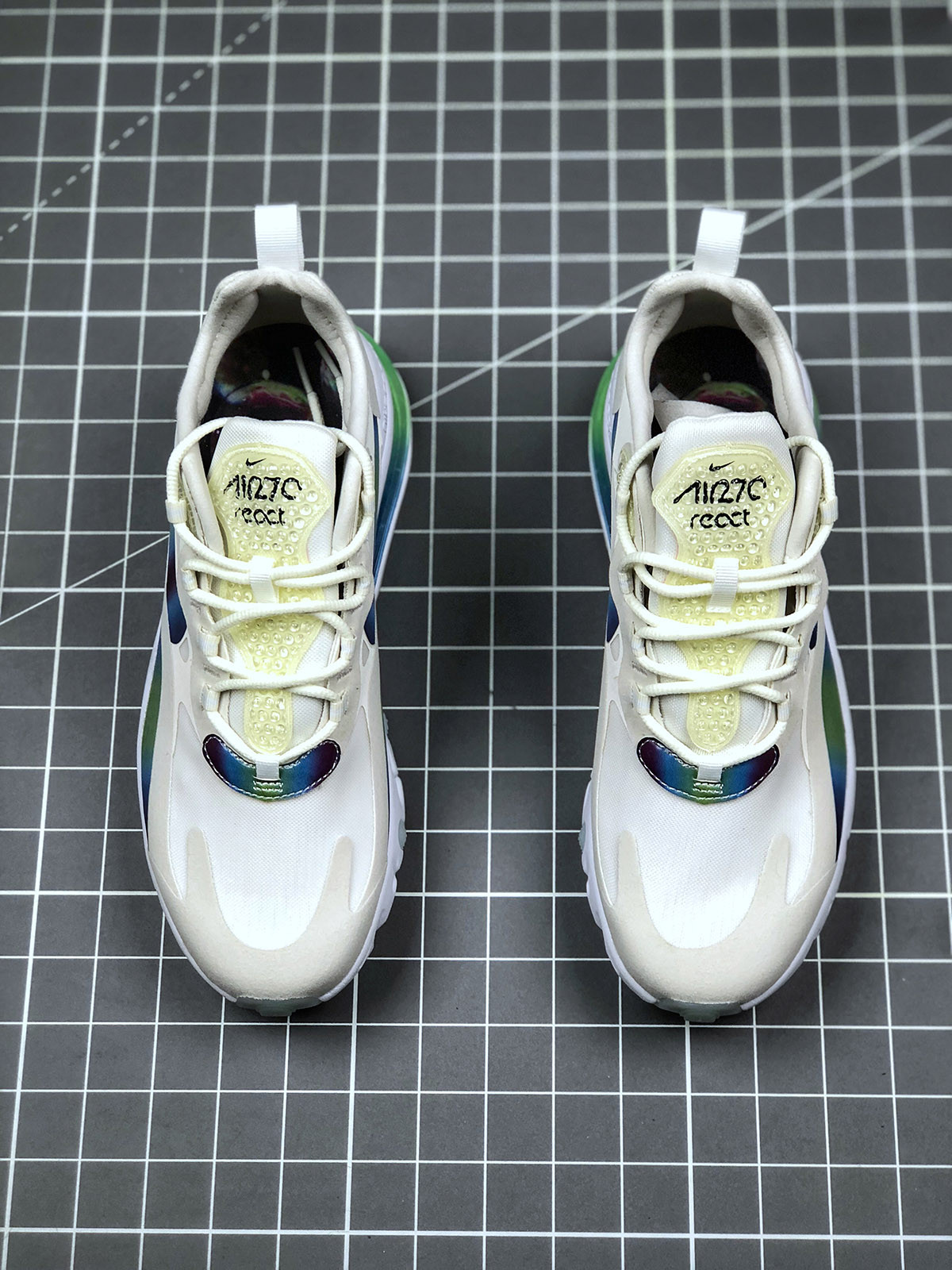 Nike Air Max 270 React White/Multi-Color/Platinum Tint For Sale