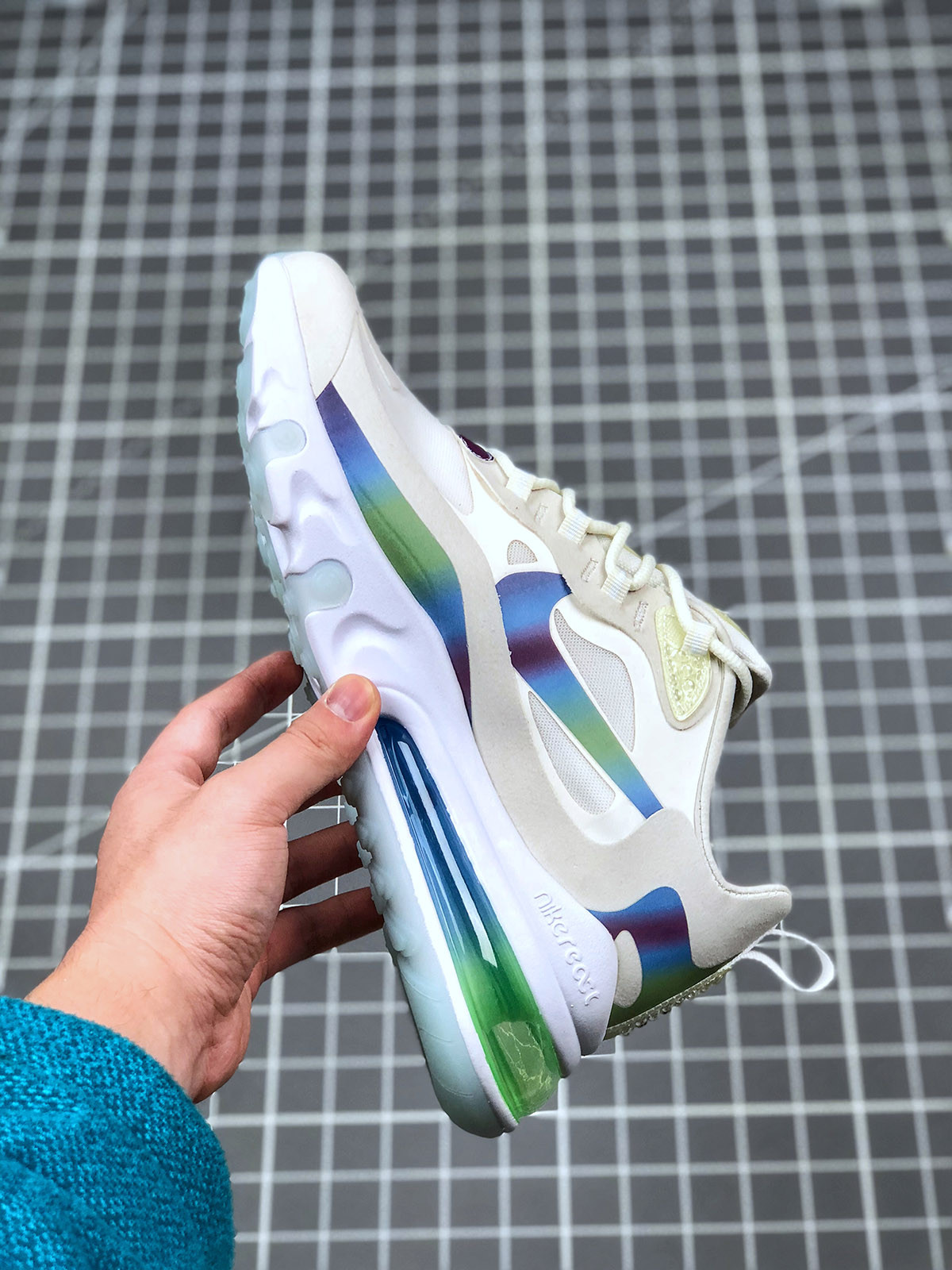 Nike Air Max 270 React White/Multi-Color/Platinum Tint For Sale