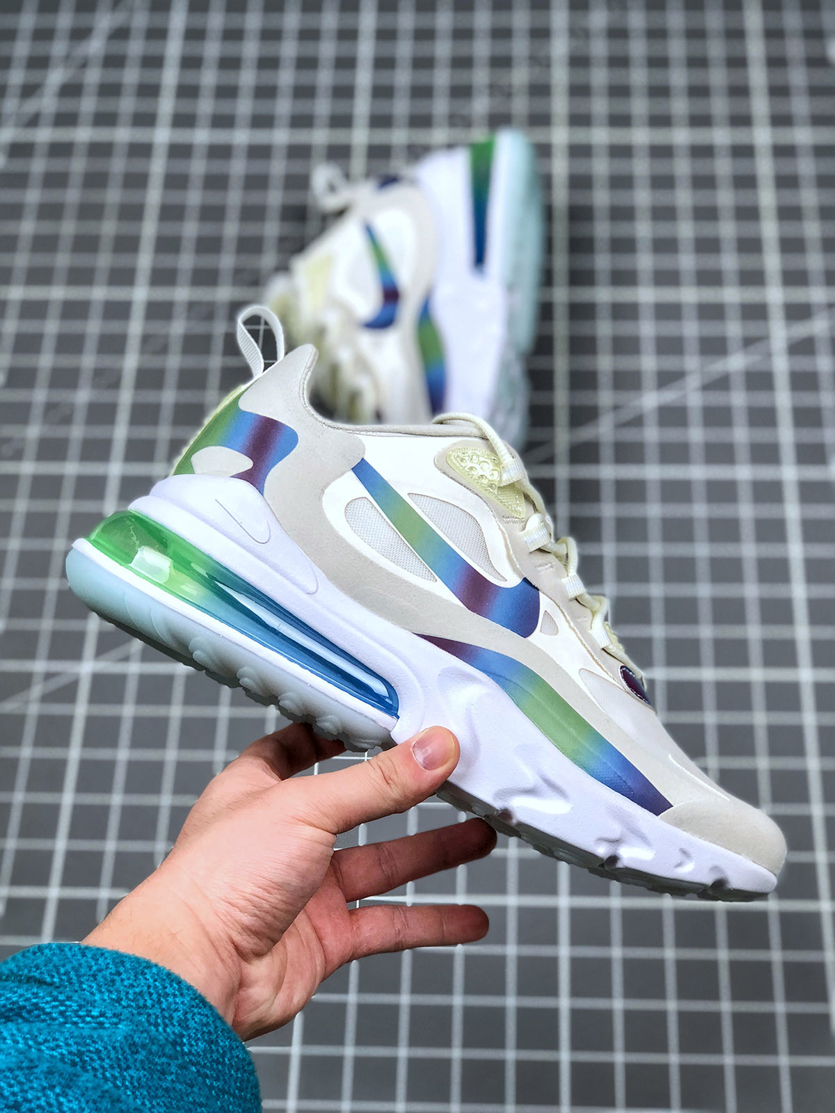 Nike Air Max 270 React White/Multi-Color/Platinum Tint For Sale