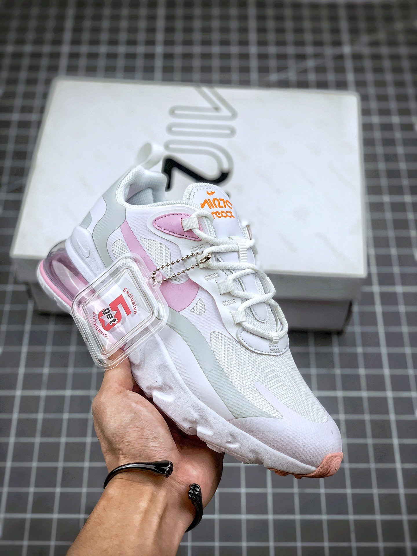 Nike Air Max 270 React White/Vast Grey/Pink For Sale