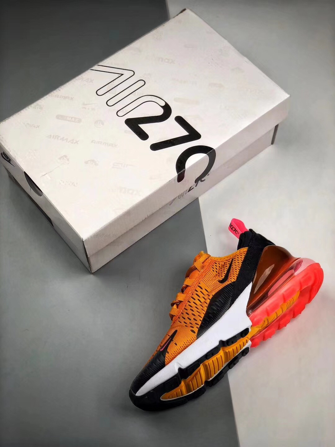 Nike Air Max 270 ‘Tiger’ Orange Black Red For Sale