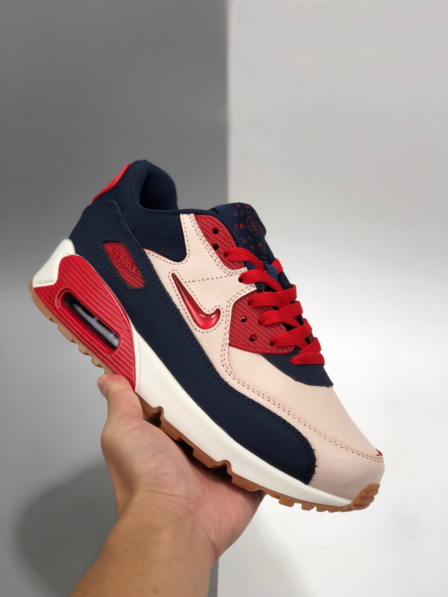 Nike Air Max 90 ‘Home & Away’ Sail/University Red-Gum Medium Brown