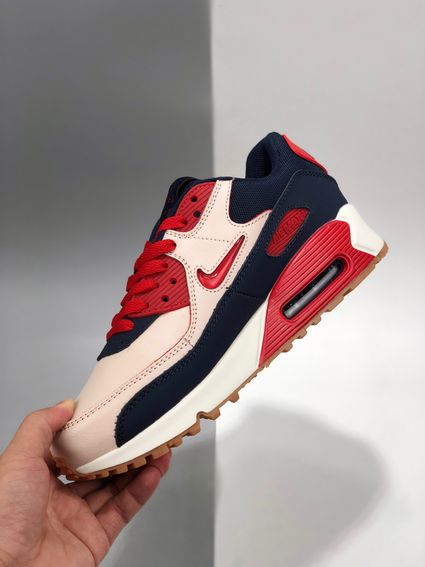 Nike Air Max 90 ‘Home & Away’ Sail/University Red-Gum Medium Brown