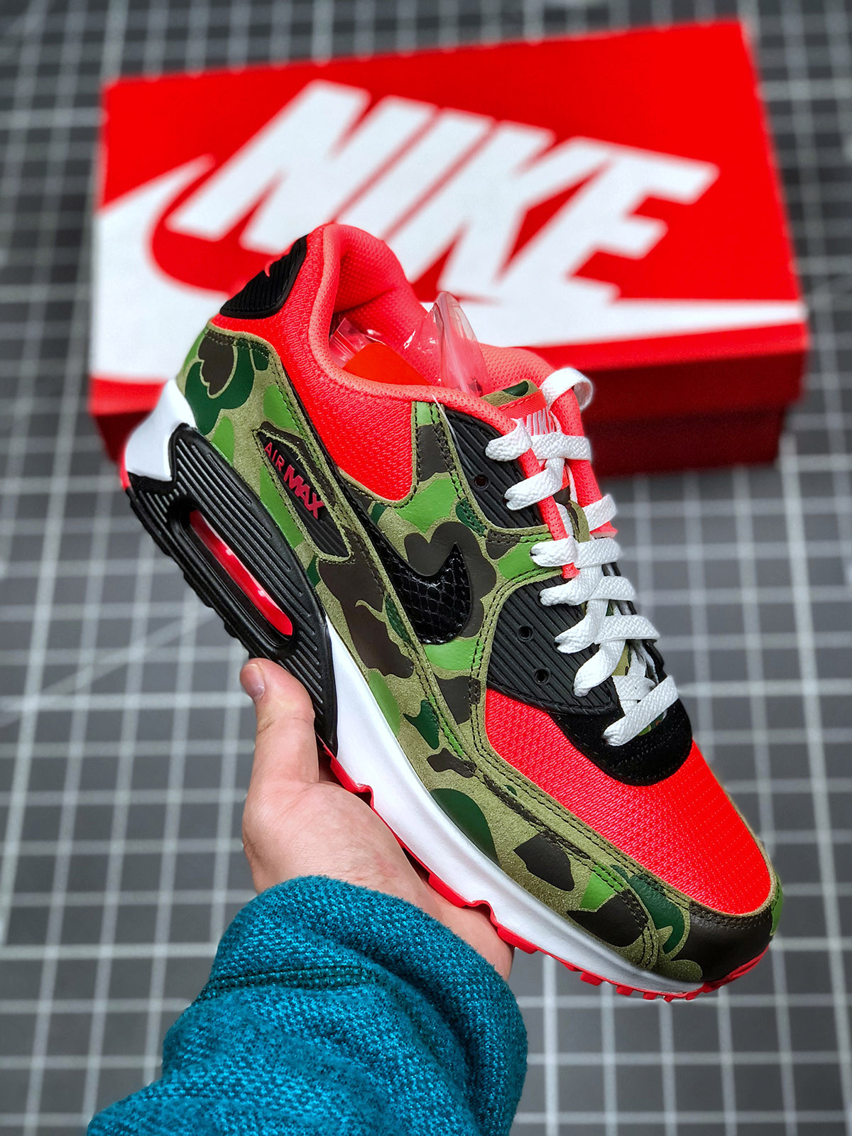 Nike Air Max 90 “Reverse Duck Camo” Infrared/Black For Sale
