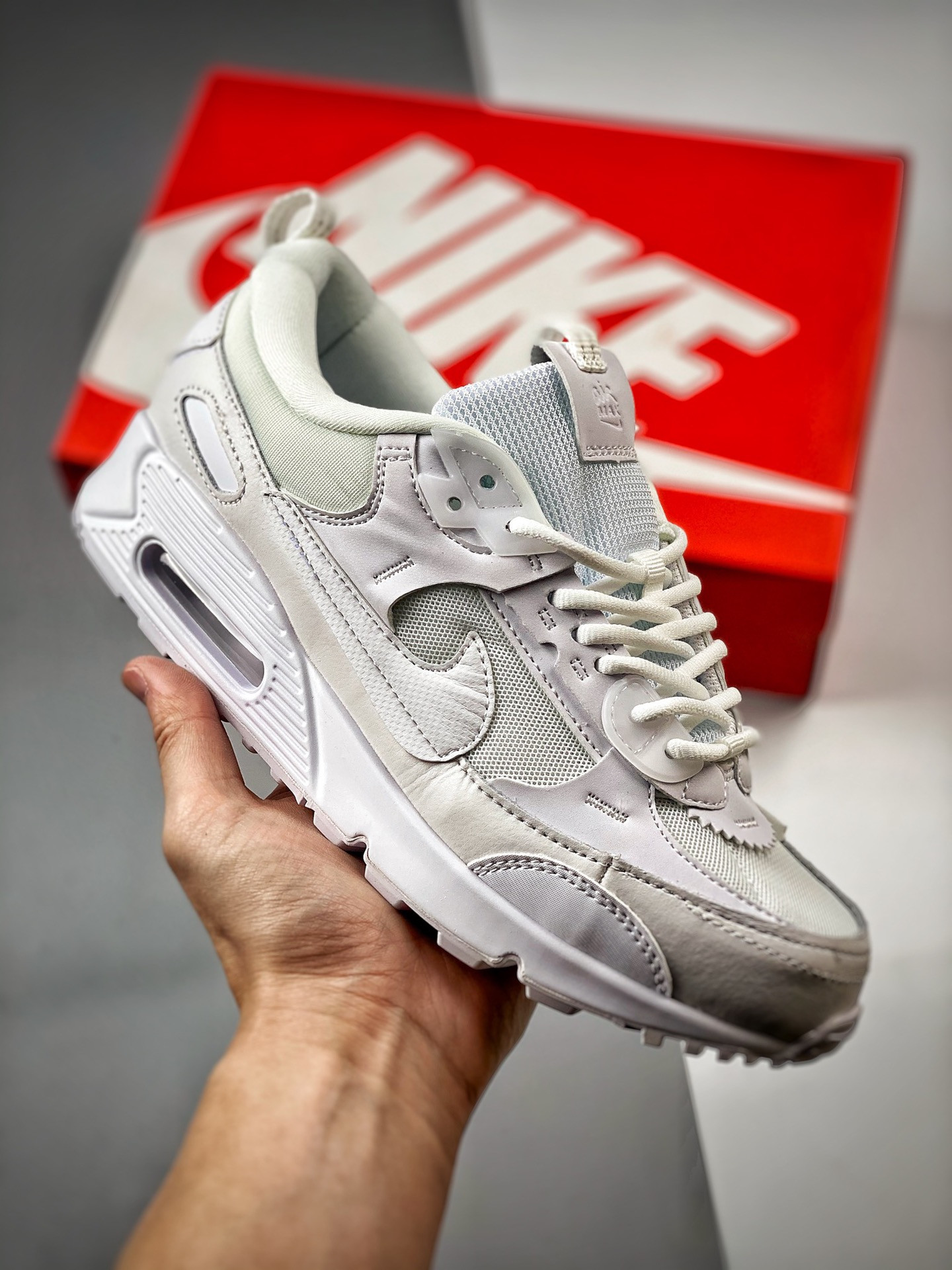 Nike Air Max 90 Futura Triple White For Sale