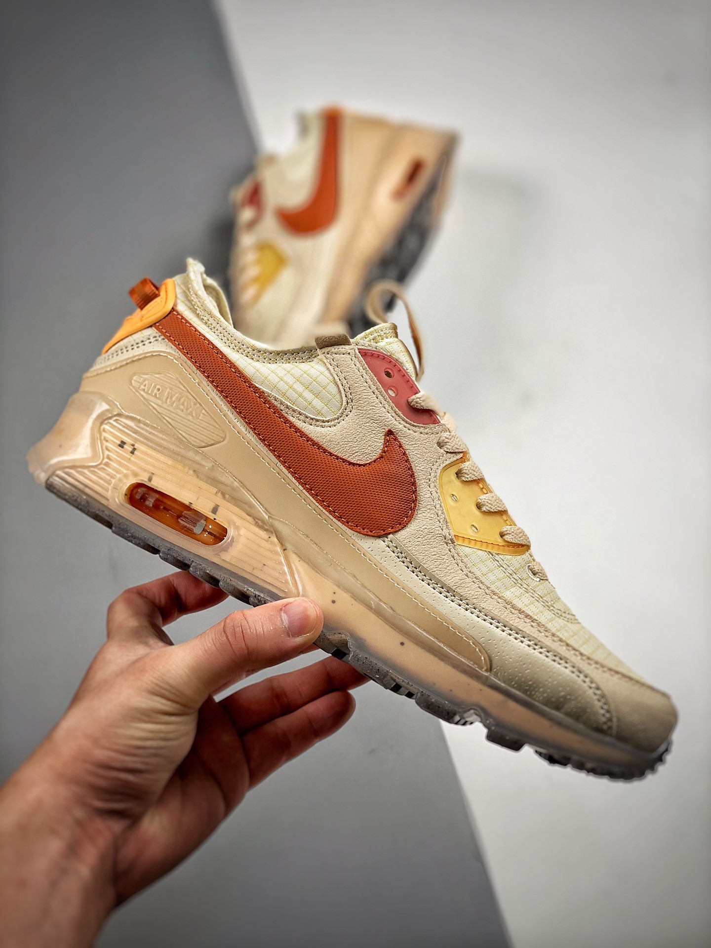Nike Air Max 90 Terrascape White/Hot Curry-Fuel Orange For Sale