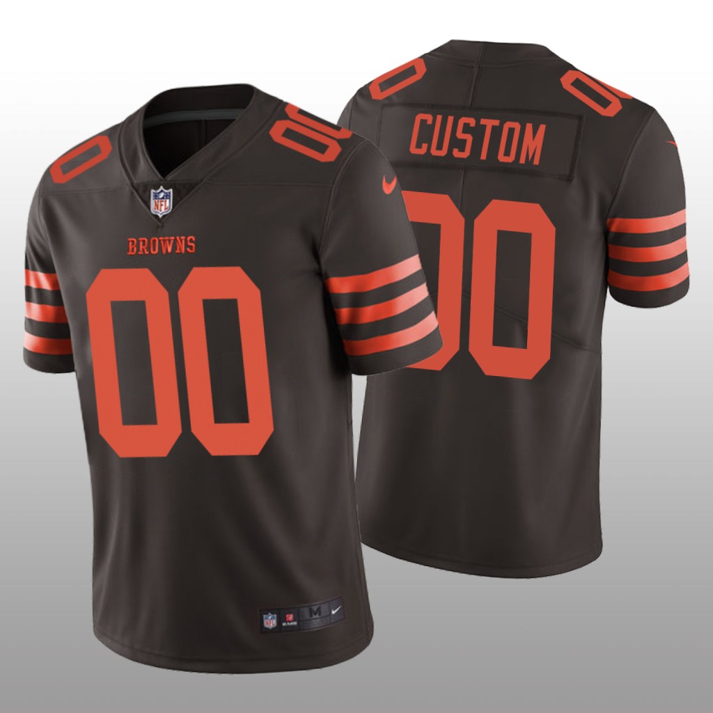 Nike Cleveland Browns Custom #00 Men's Browns Color Rush Limited Jersey