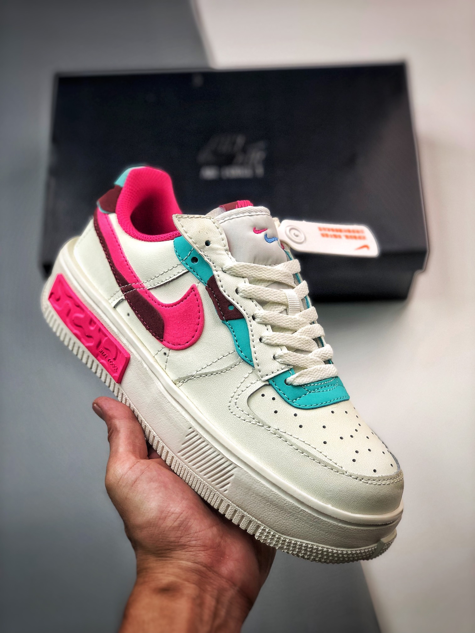 Nike Force 1 Low Fontanka Sail/Washed Teal/Sangria/Pink For Sale