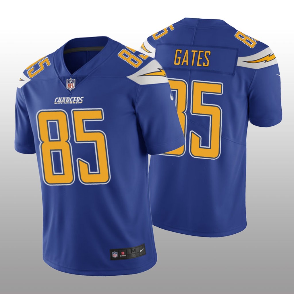 Nike Los Angeles Chargers Antonio Gates #85 Men's Royal Color Rush Limited Jersey