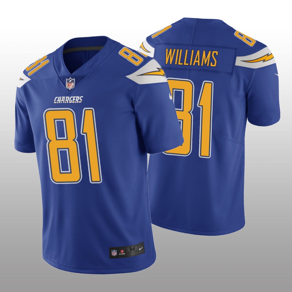 Nike Los Angeles Chargers Mike Williams #81 Men's Royal Color Rush Limited Jersey