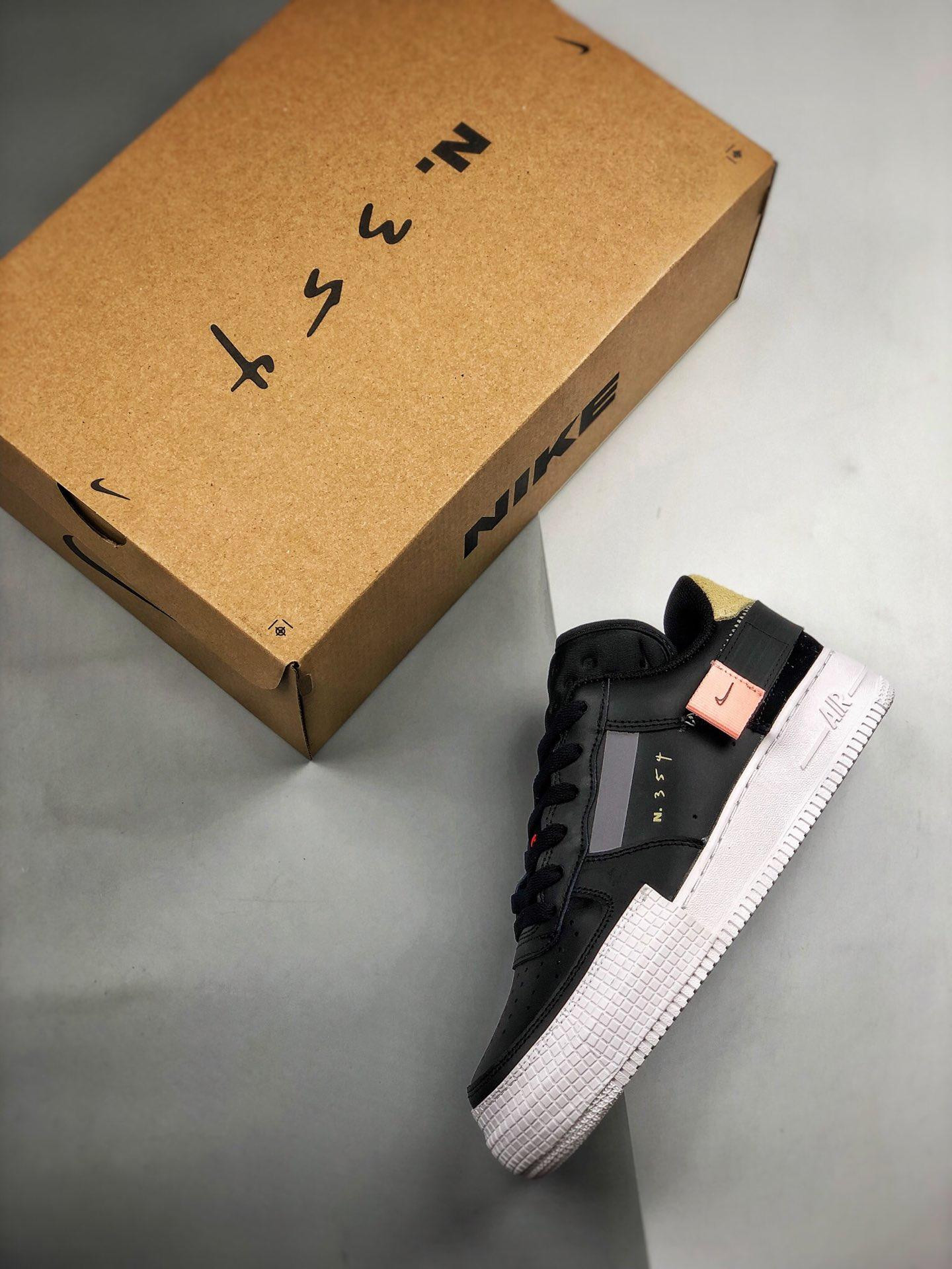 Nike N.354 Air Force 1 Low Type Black Pink For Sale