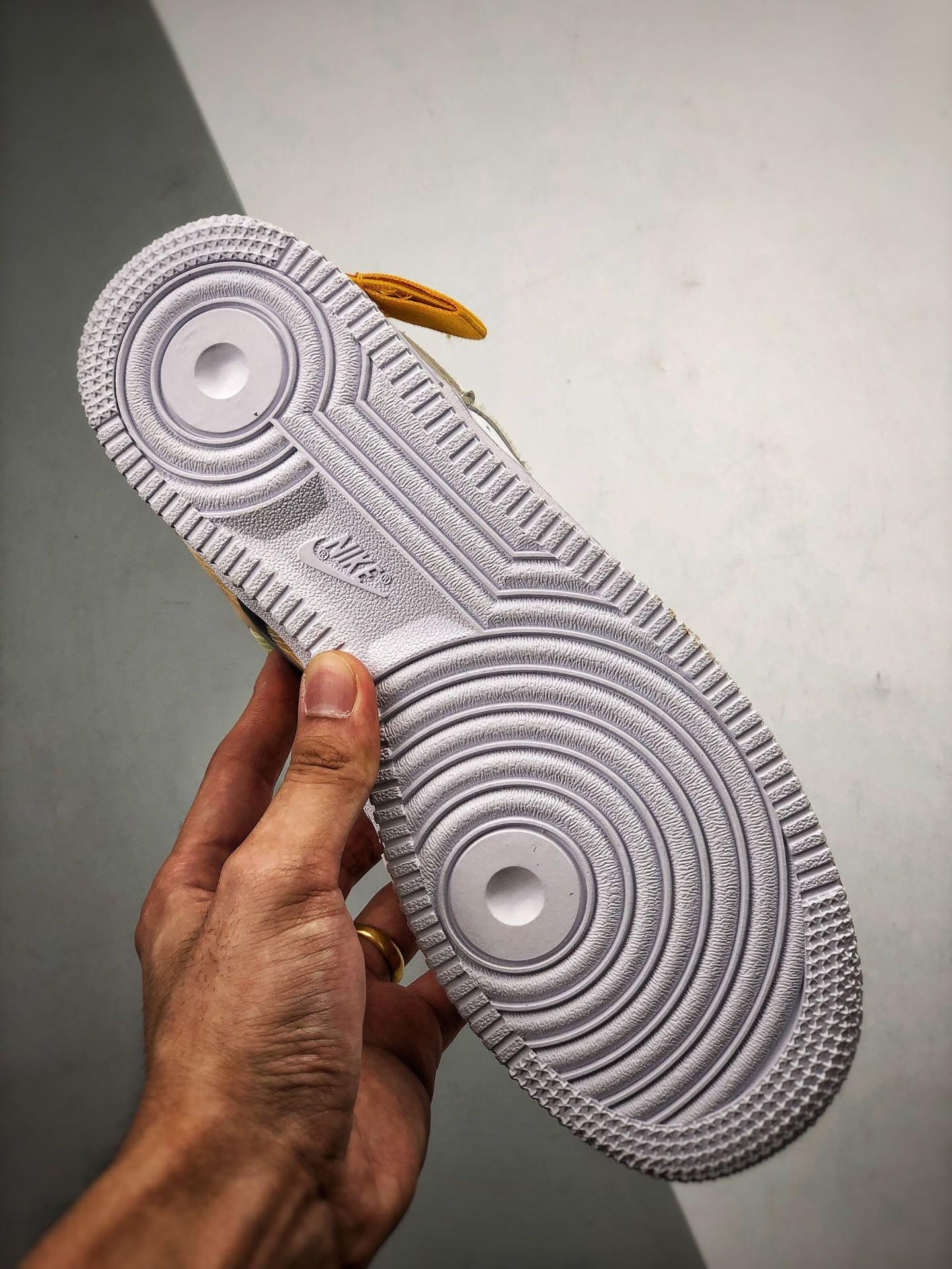 Nike N354 Air Force 1 Type White Gold Yellow For Sale
