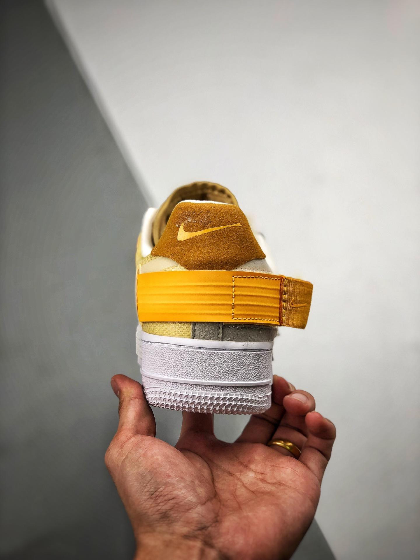 Nike N354 Air Force 1 Type White Gold Yellow For Sale