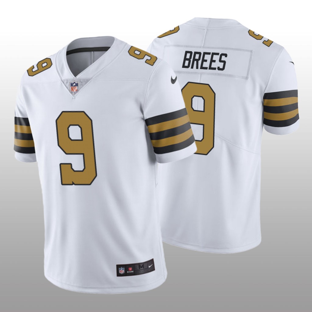 Nike New Orleans Saints Drew Brees #9 Men's White Color Rush Limited Jersey