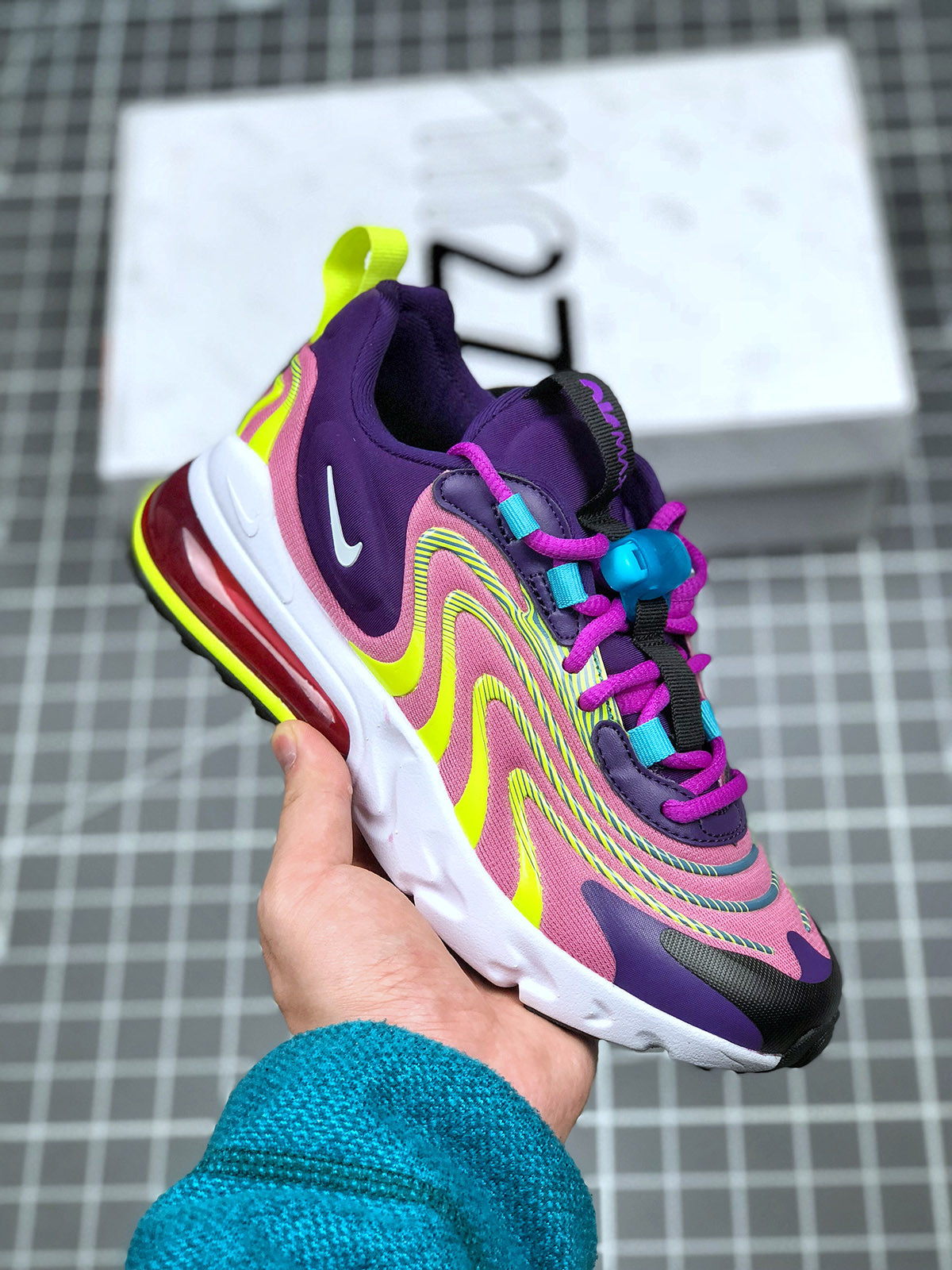 Nike WMNS Air Max 270 React ENG Eggplant/White/Magic Flamingo For Sale