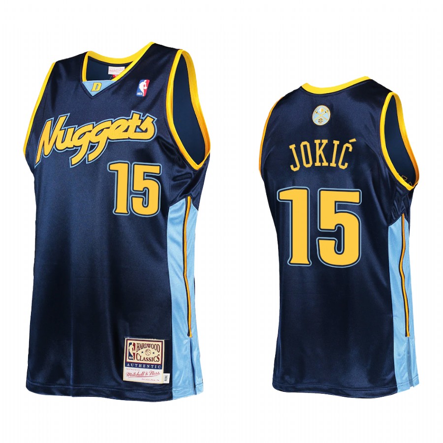 Nikola Jokic #15 Denver Nuggets Mitchell Ness Jersey Navy