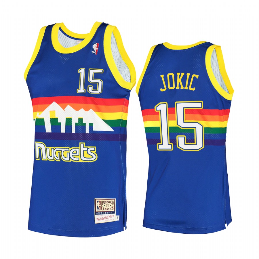 Nikola Jokic #15 Denver Nuggets Royal Hardwood Classics Jersey