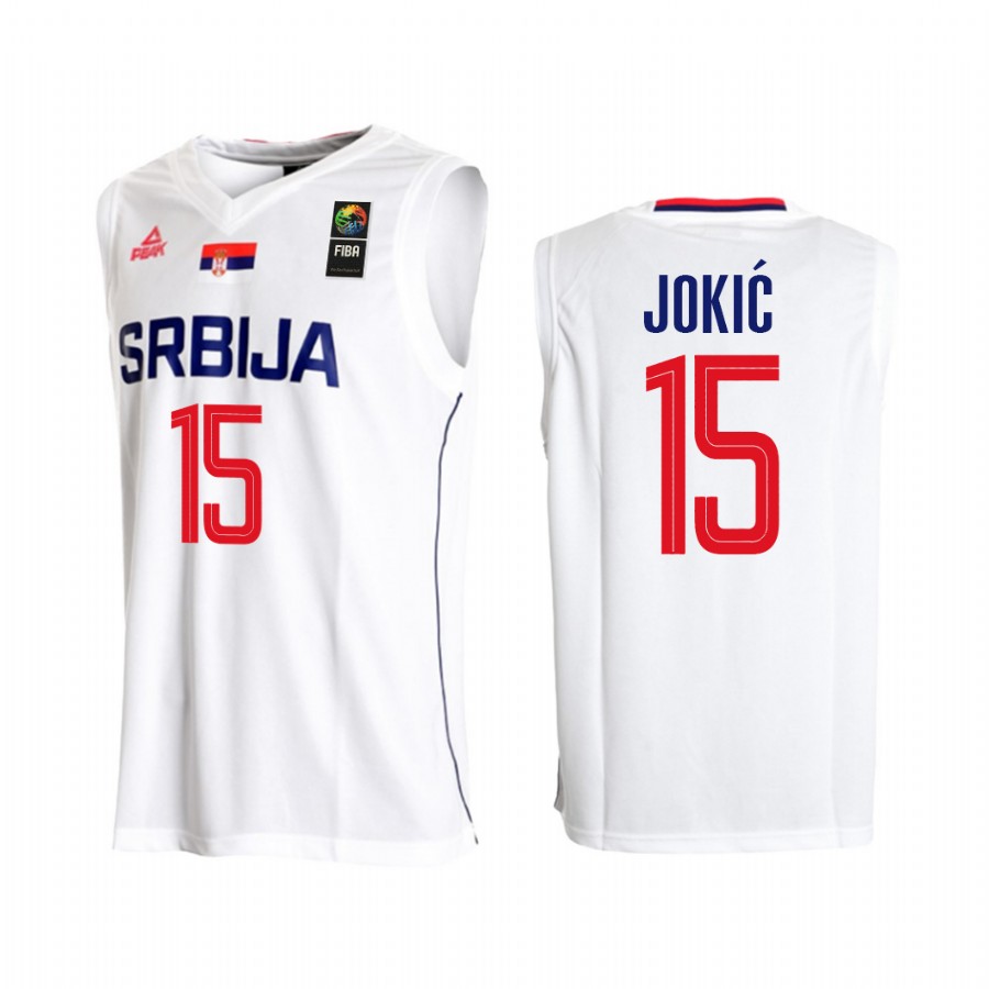 Nikola Jokic 2019 FIBA World Cup Serbia #15 White Jersey