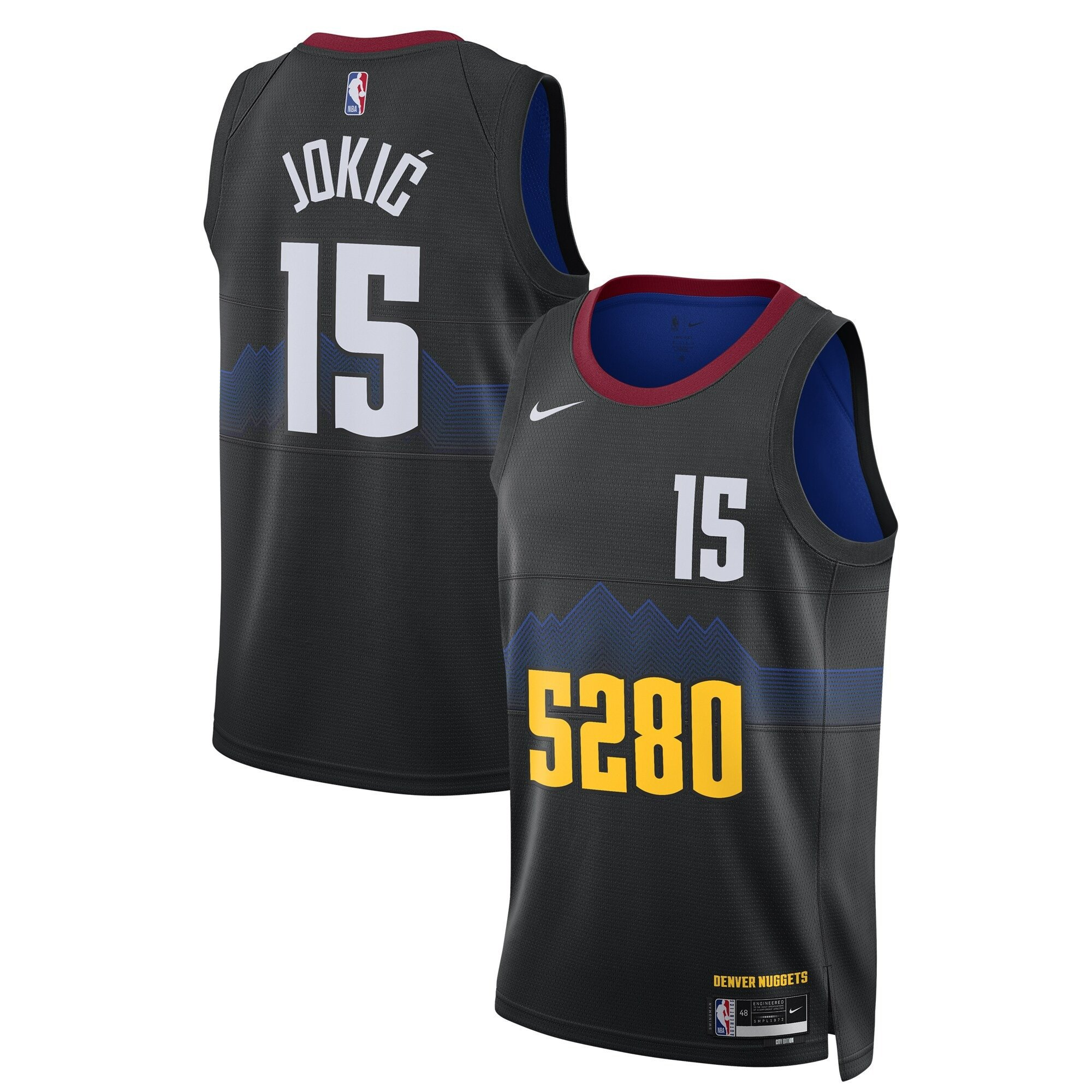 Nikola Jokic Denver Nuggets 2023/24 Swingman City Edition Black Jersey - All Stitched