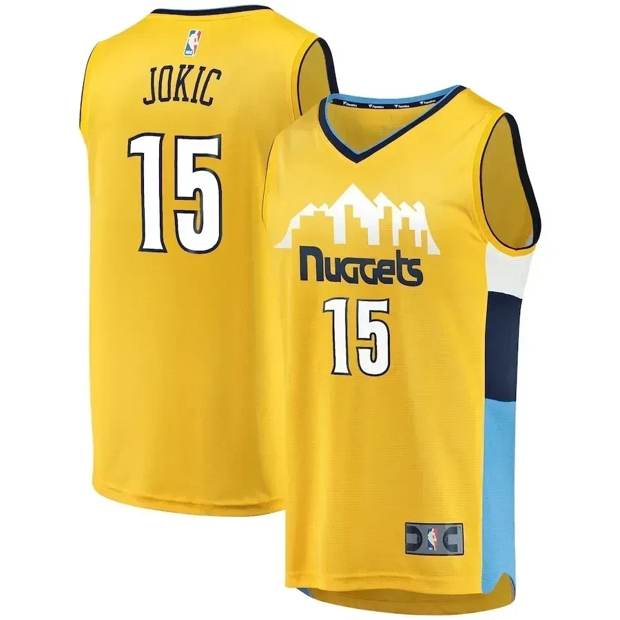 Nikola Jokic Denver Nuggets Fast Break Jersey – Statement Edition – Gold