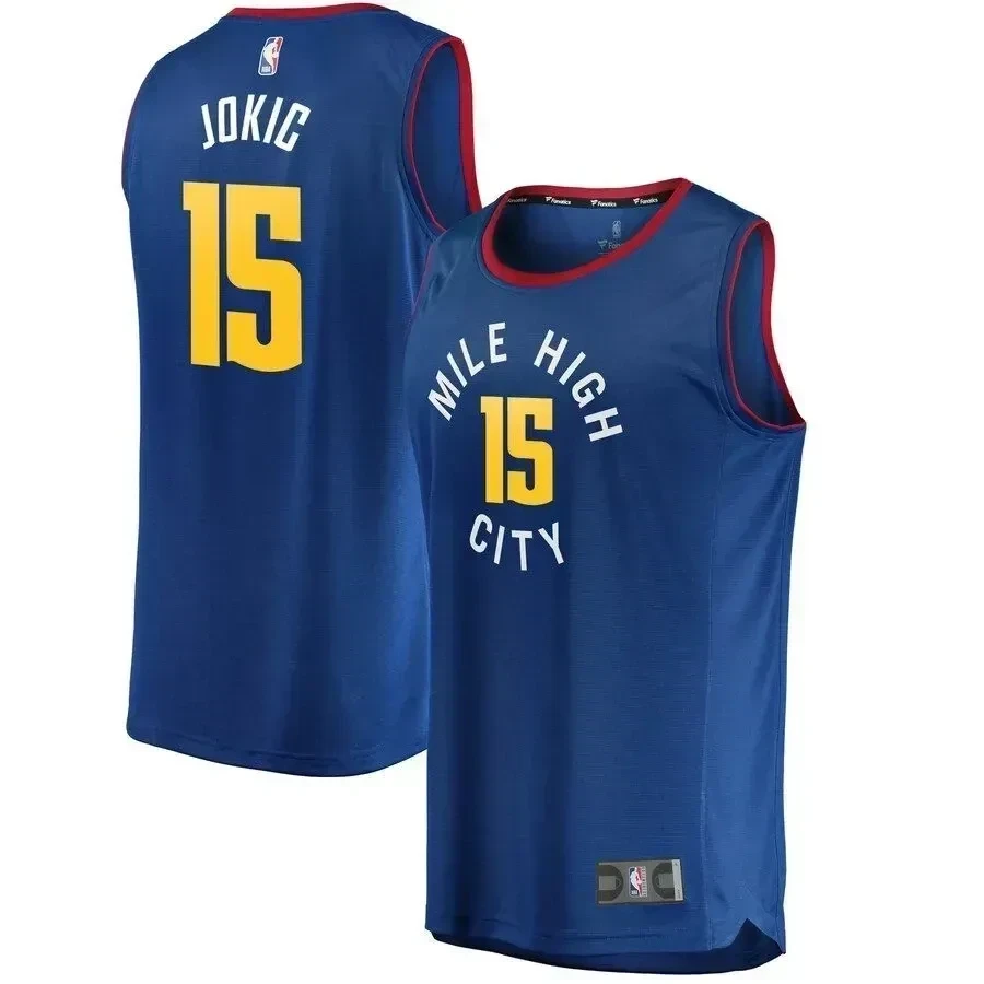 Nikola Jokic Denver Nuggets Fast Break Stitched Jersey – Statement Edition – Blue