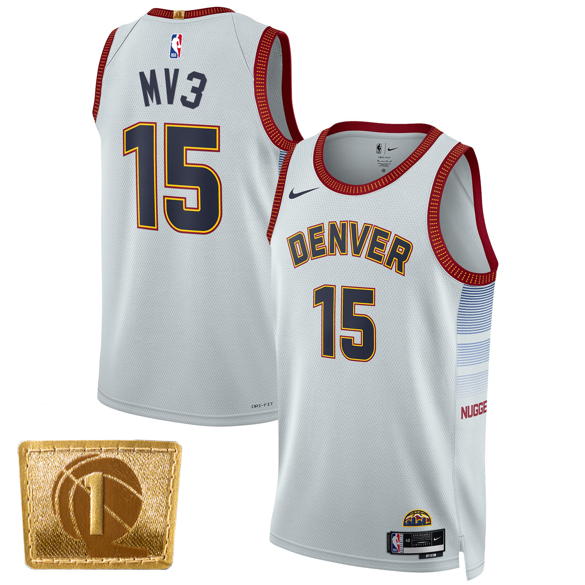 Nikola Jokic Denver Nuggets MV3 Swingman City Jersey - All Stitched
