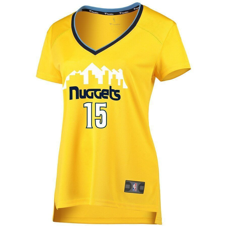Nikola Jokic Denver Nuggets Women’s Fast Break Jersey – Statement Edition – Gold