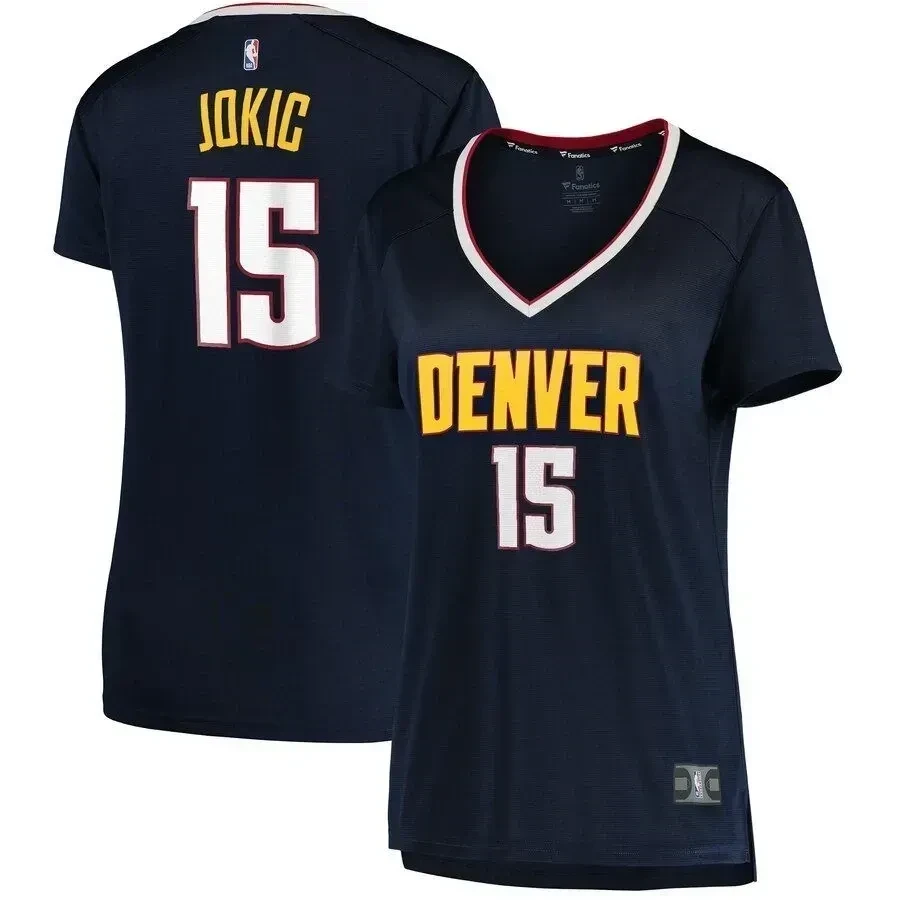 Nikola Jokic Denver Nuggets Women’s Fast Break Player Jersey – Icon Edition – Navy