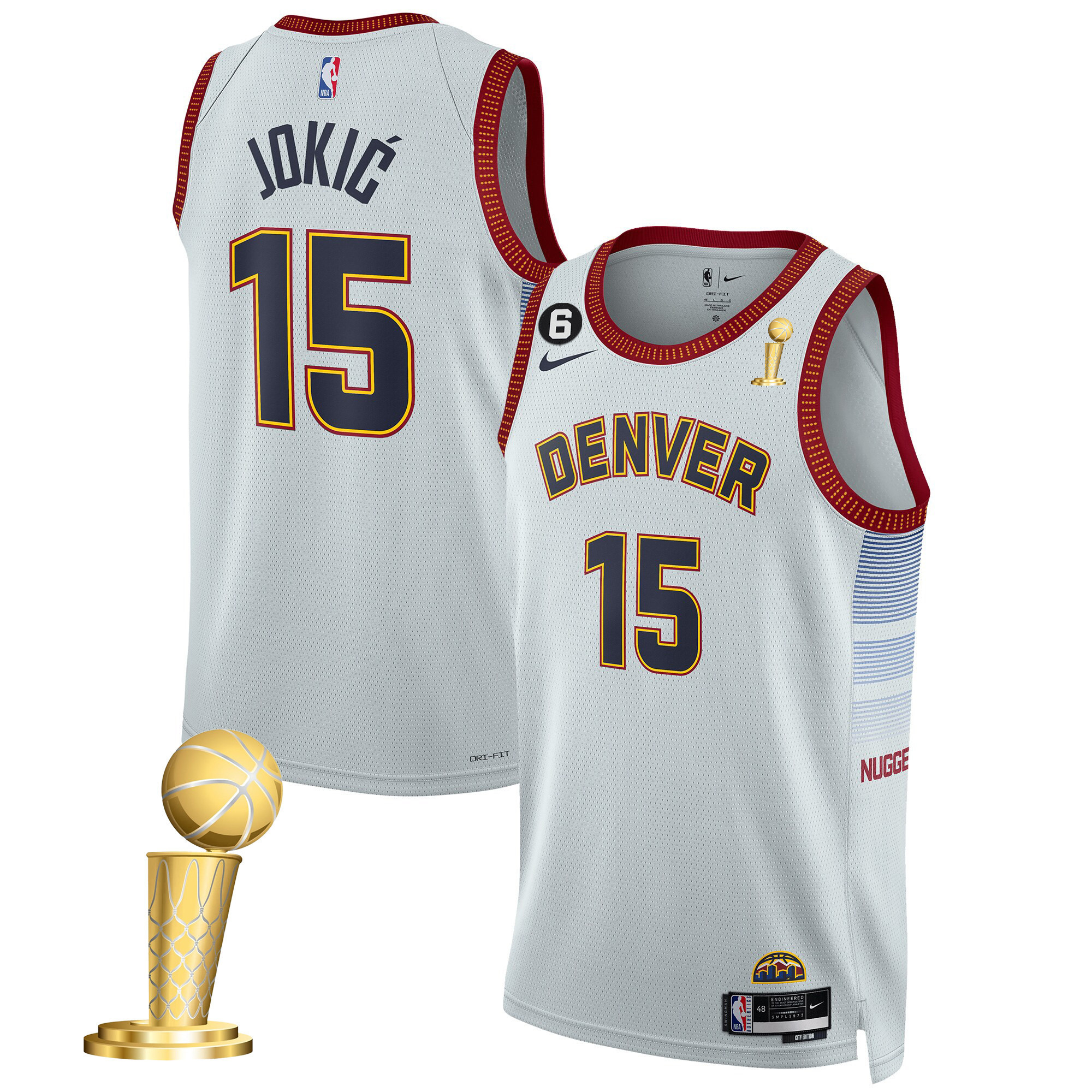 Nikola Jokic Men's Denver Nuggets 2023 Champions Collection City Jersey - All Stitched