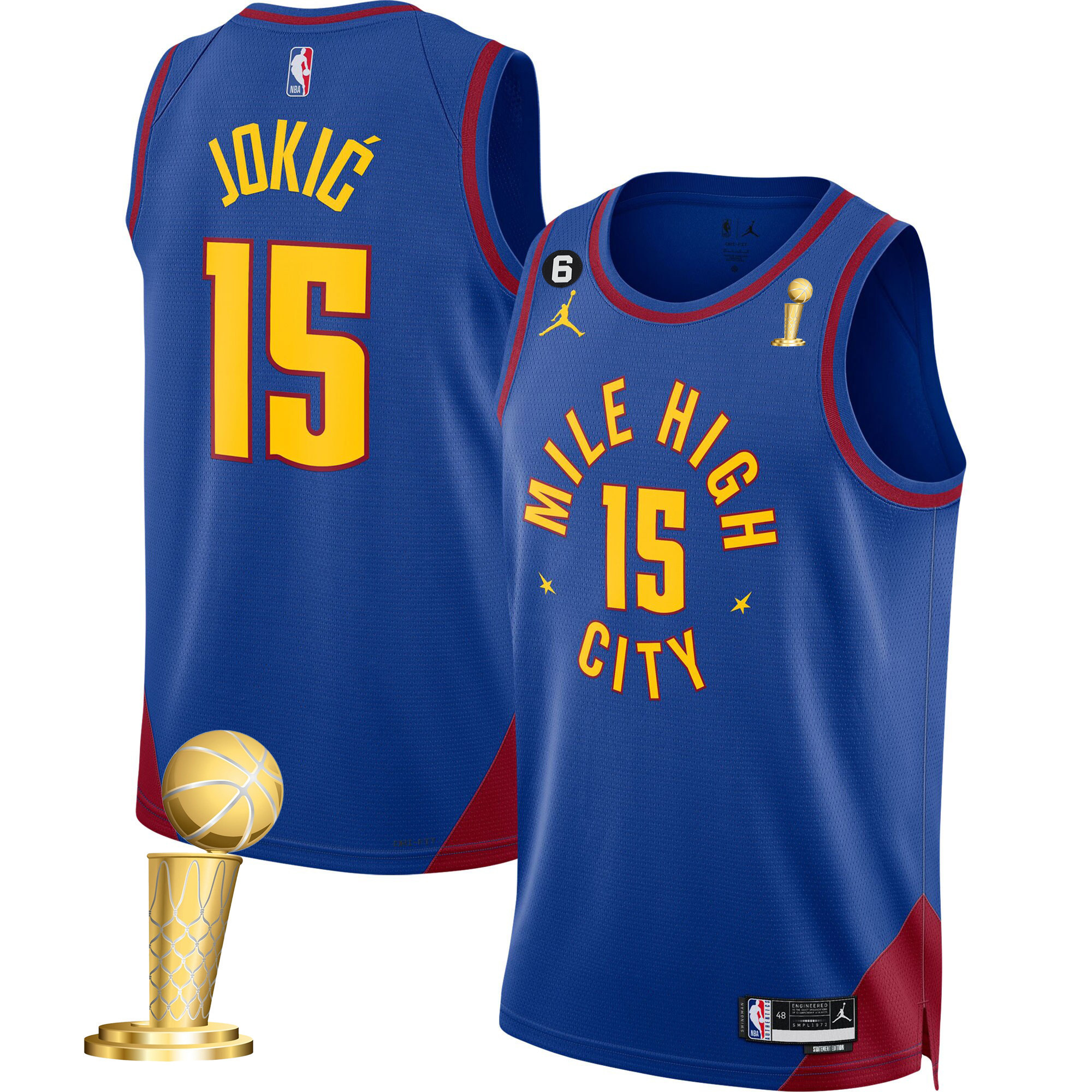 Nikola Jokic Men's Denver Nuggets 2023 Champions Collection Statement Jersey - All Stitched