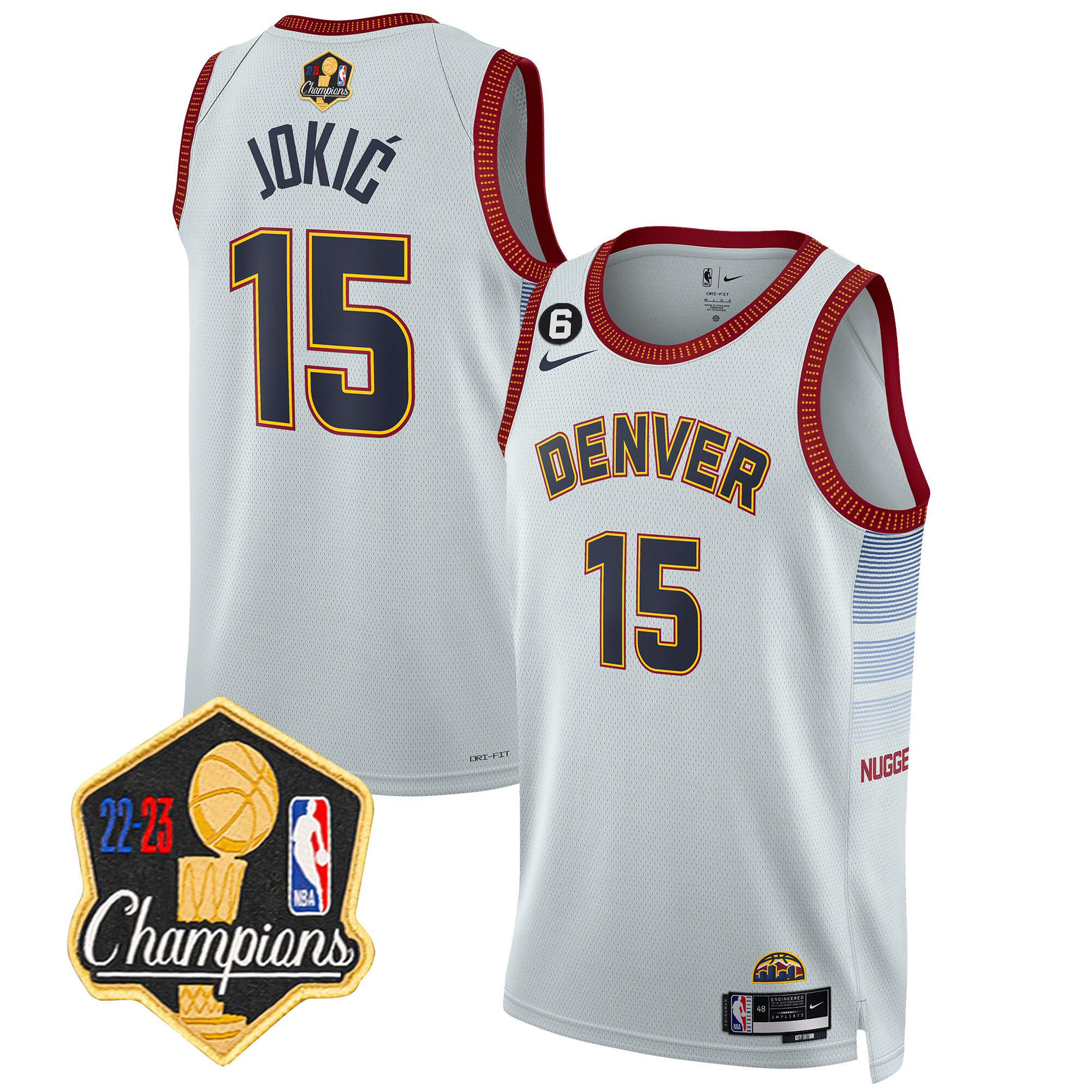 Nikola Jokic Men's Denver Nuggets 2023 Champions Limited Patch City Jersey - All Stitched