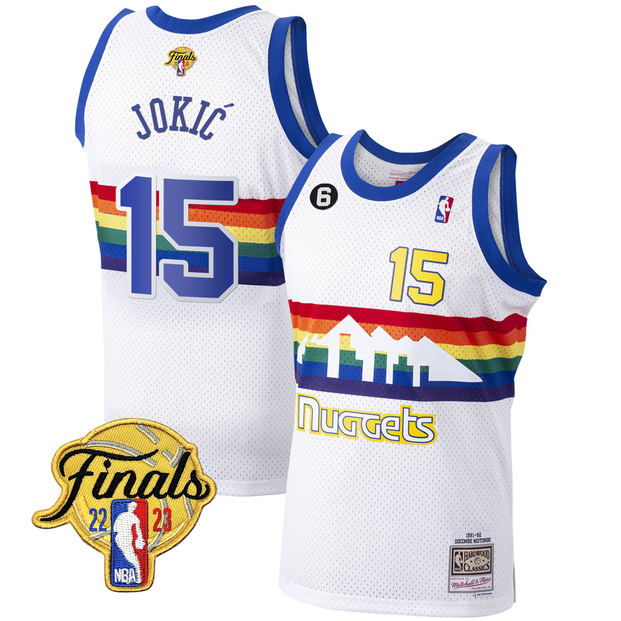 Nikola Jokic Men's Denver Nuggets 2023 Finals Classic White Classic Jersey - All Stitched