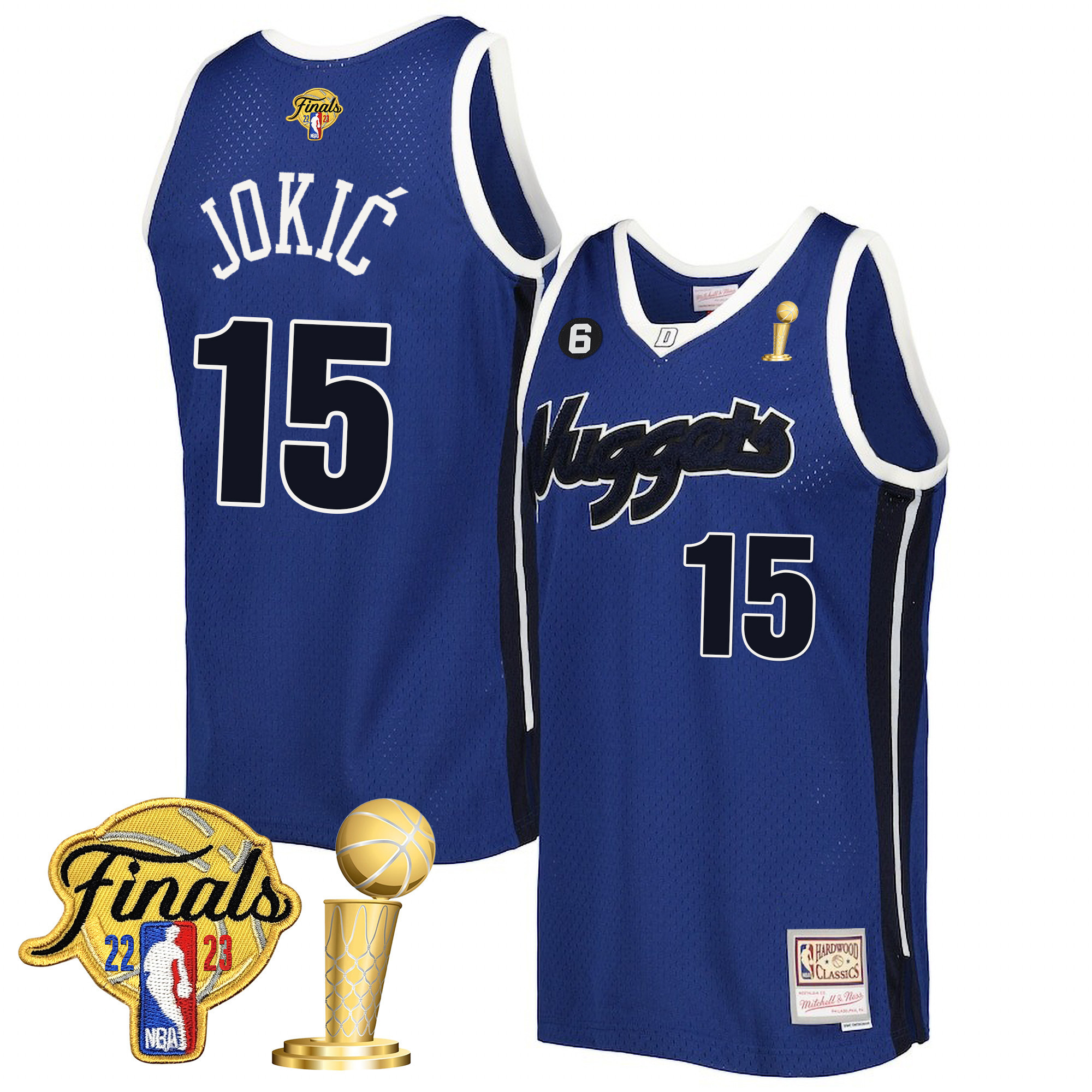 Nikola Jokic Men's Denver Nuggets 2023 Finals Patch & Champions Collection V2 Swingman Jersey - All Stitched