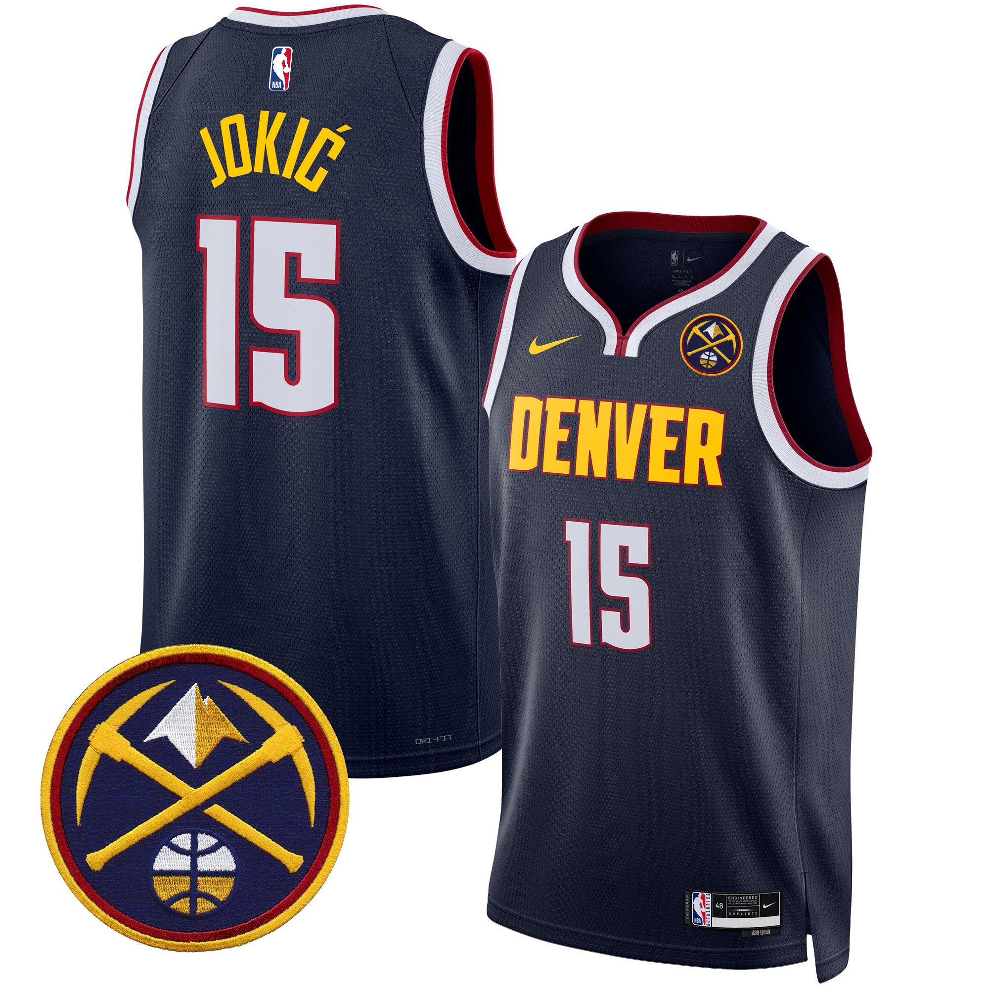 Nikola Jokic Men's Denver Nuggets Swingman Icon Jersey - All Stitched