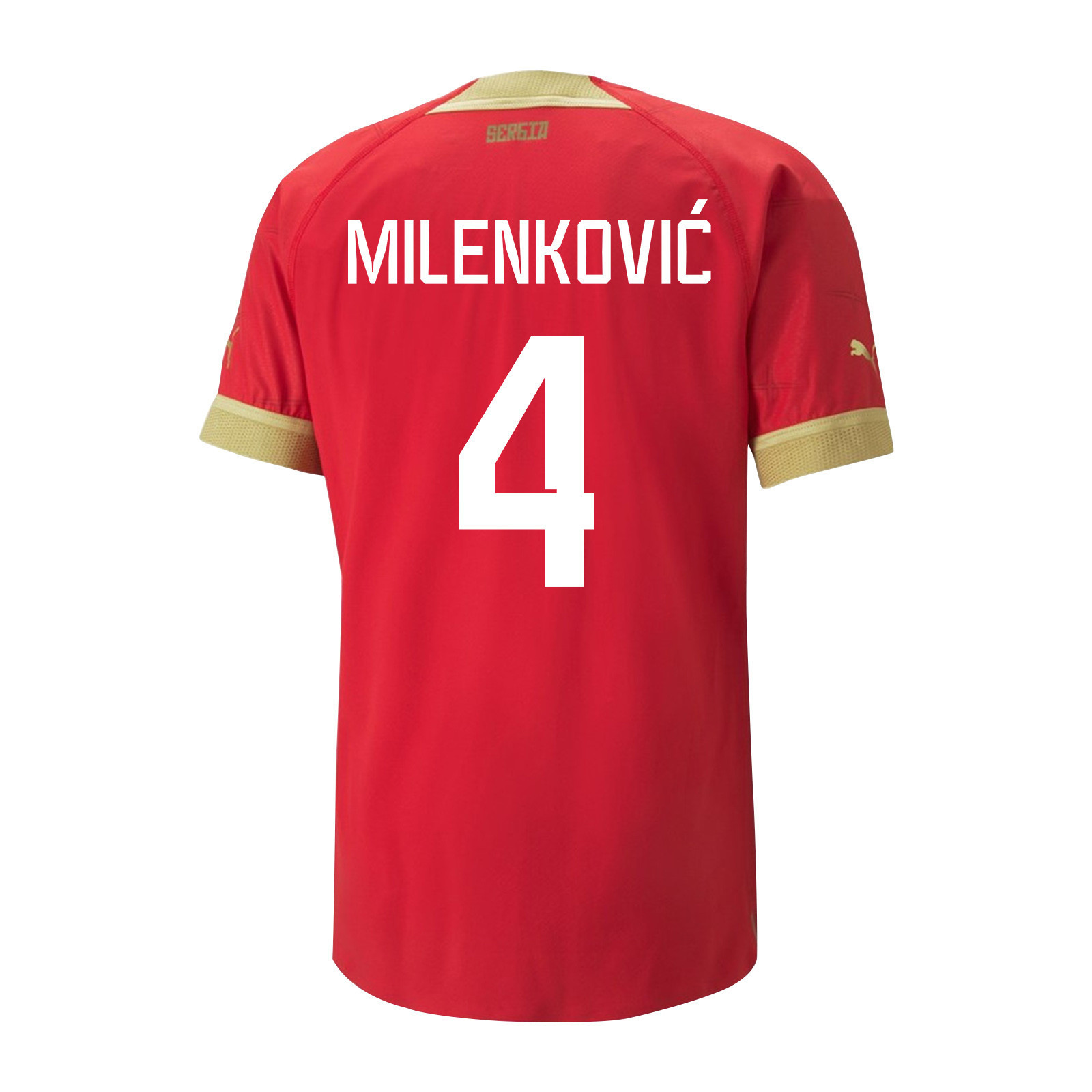 Nikola Milenkovic 4 – Serbia National Team Qatar World Cup 2022-23 Home Soccer Jersey