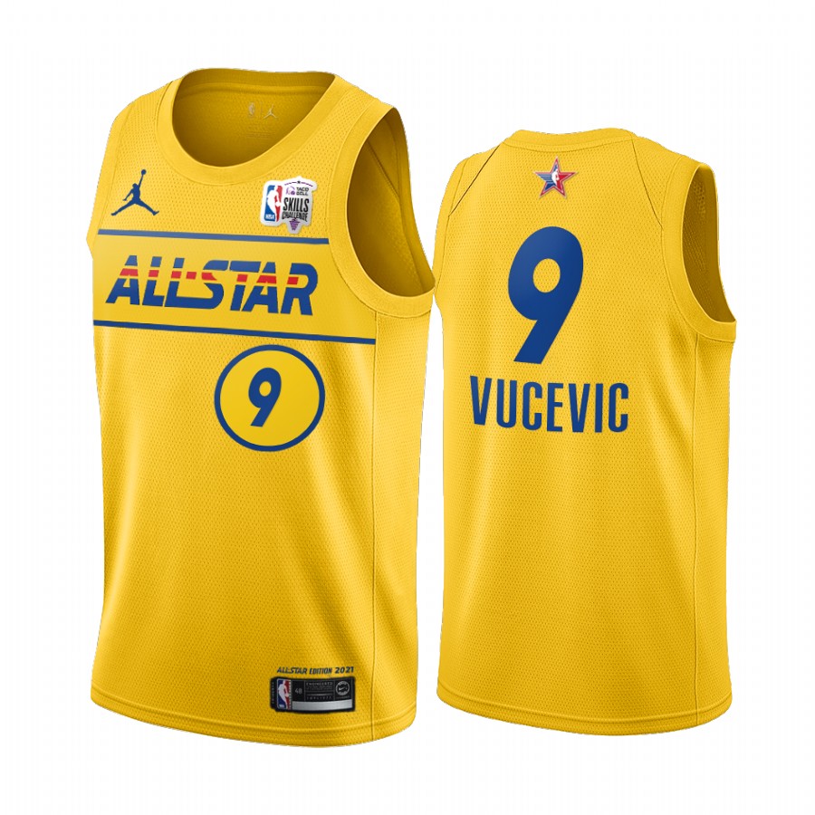 Nikola Vucevic Skills Challenge 2021 All-Star Eastern Gold Magic Jersey