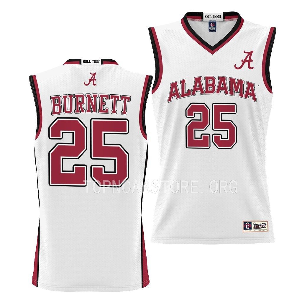 Nimari Burnett Alabama Crimson Tide White College Youth Jersey