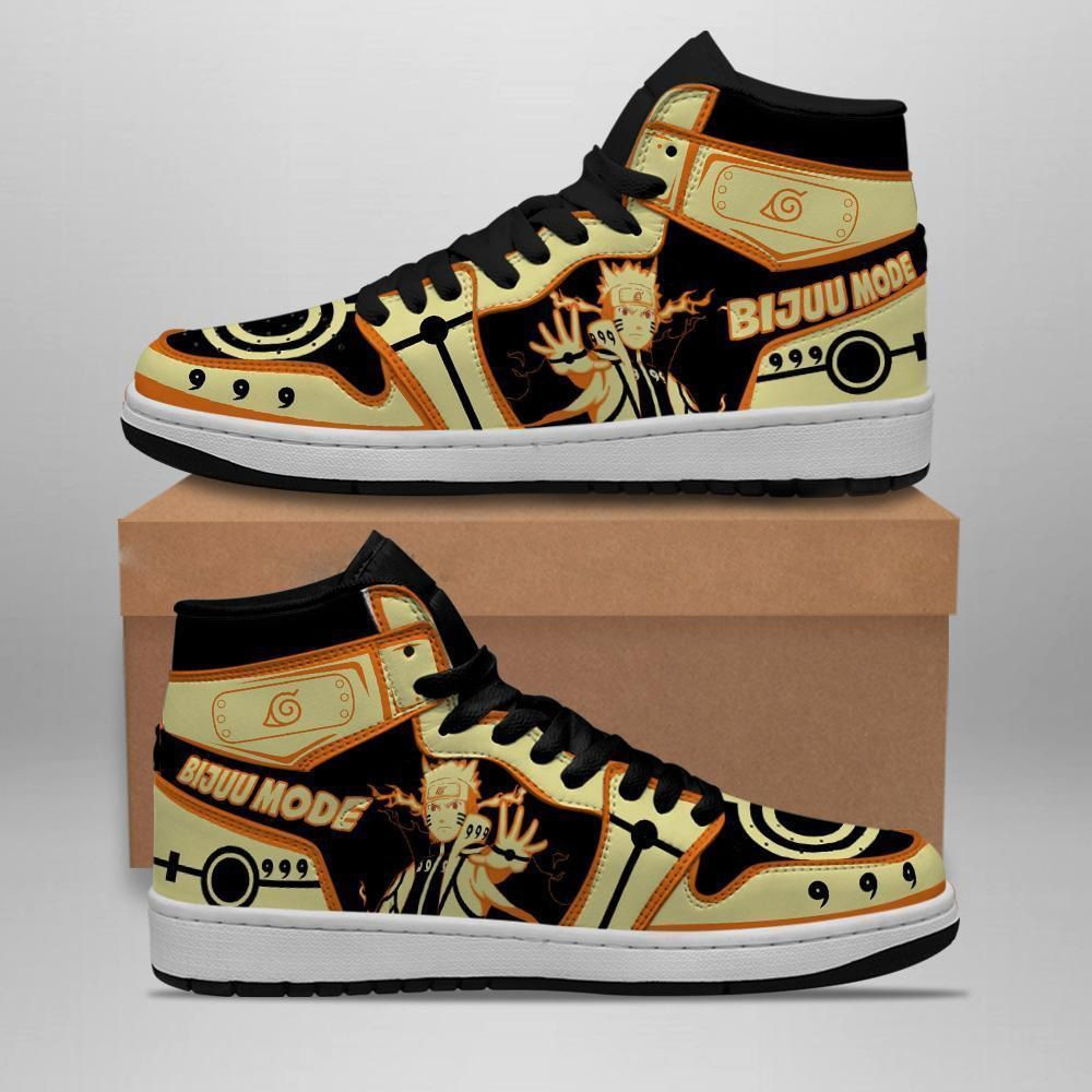 Nine-Tails Naruto Anime 1 High Top Air Jordan Sneaker, Air Jordan Hightop