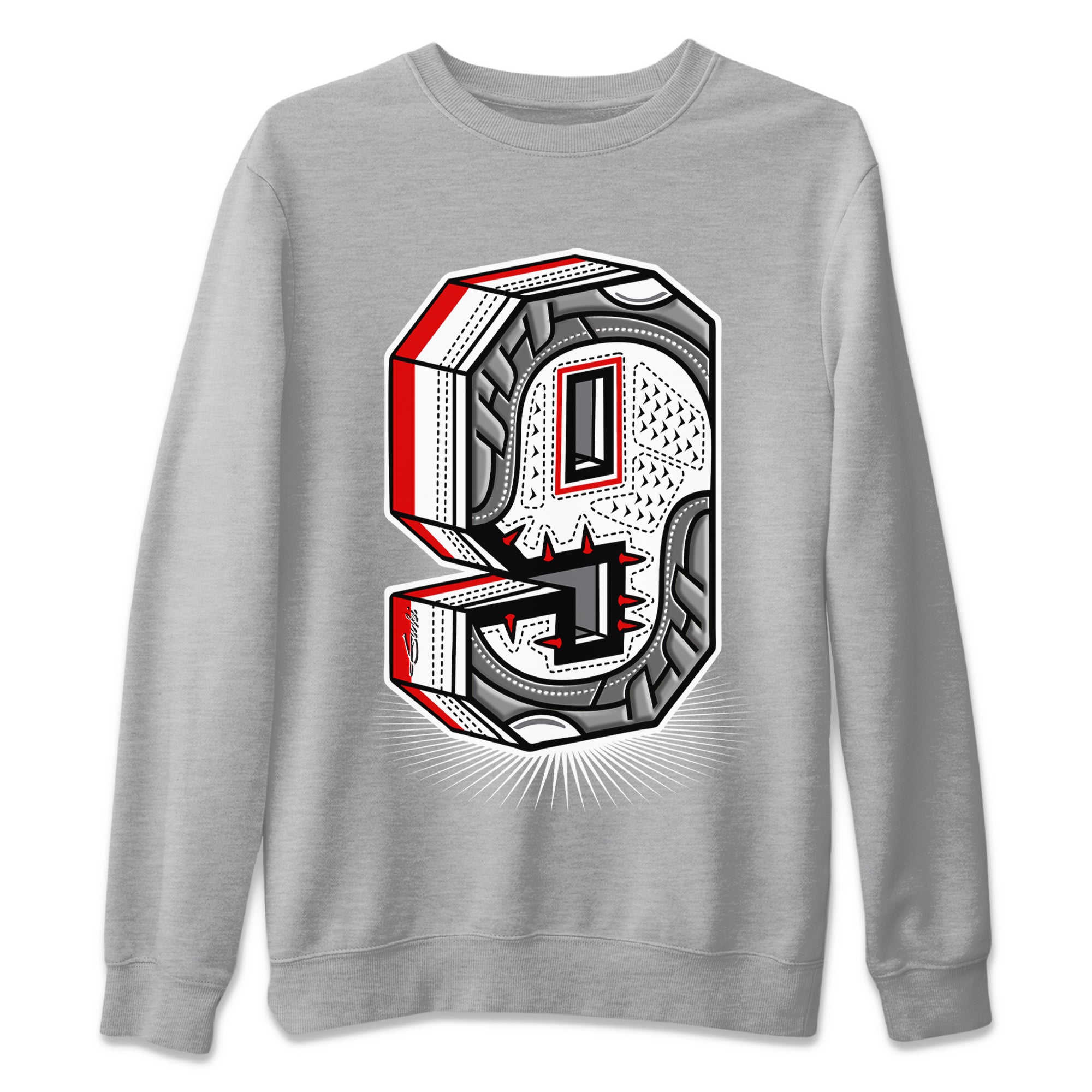 Nine Statue Unisex Sweater – Air Jordan 9 Fire Red, Sneakers Matching Sweater