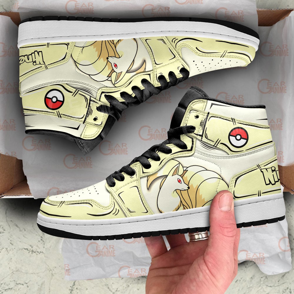 Ninetales JD1s Sneakers Pokemon Anime Shoes, Air Jordan Hightop