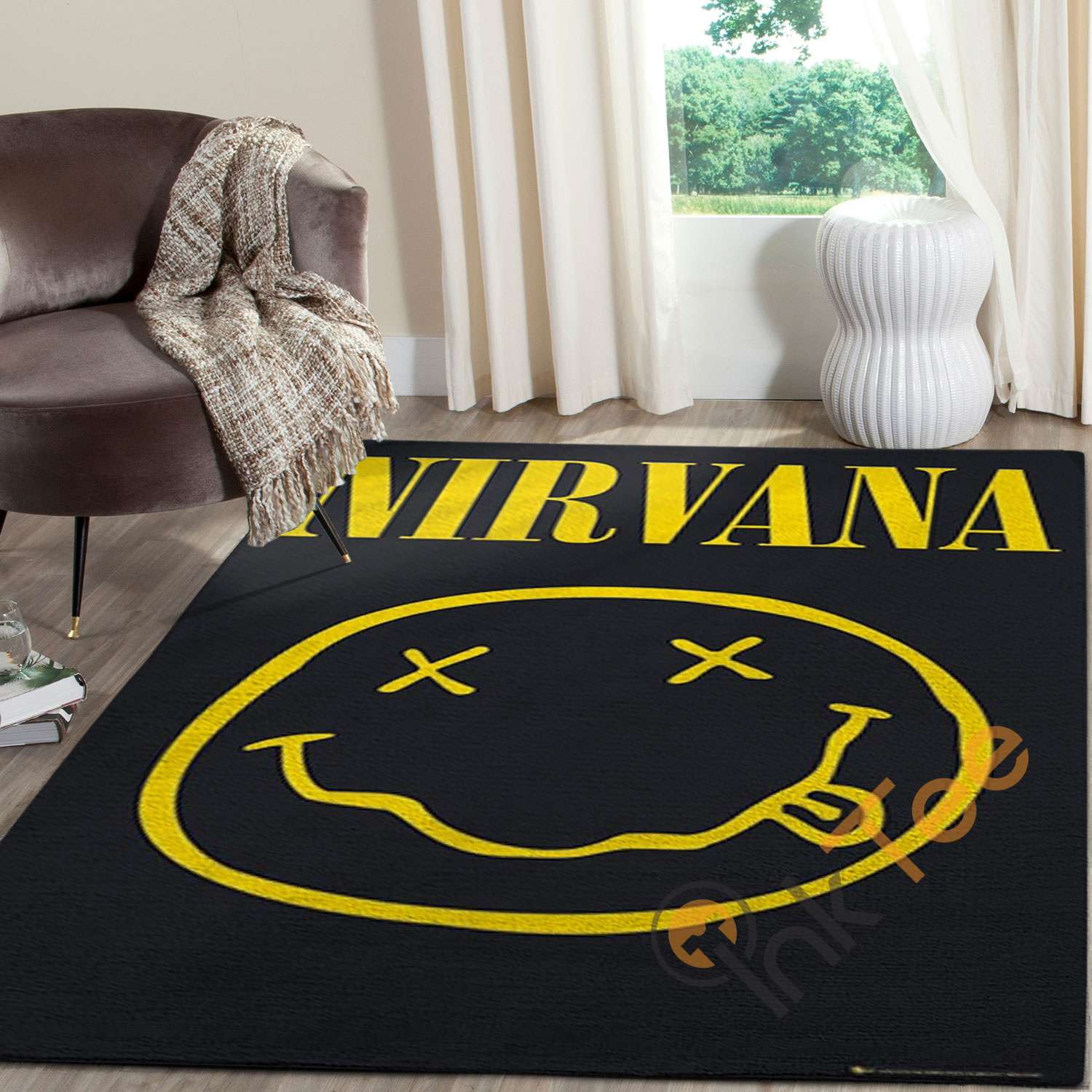 Nirvana Smiley Rectangle Rug