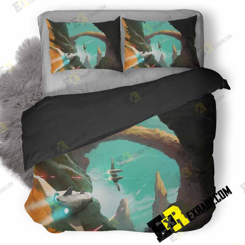 No Mans Sky Game Space Craft 3D Customized Duvet Cover Bedding Set