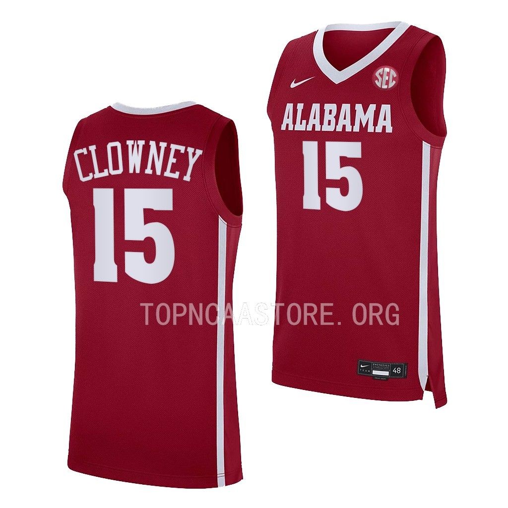 Noah Clowney Alabama Crimson Tide #15 Crimson College Jersey