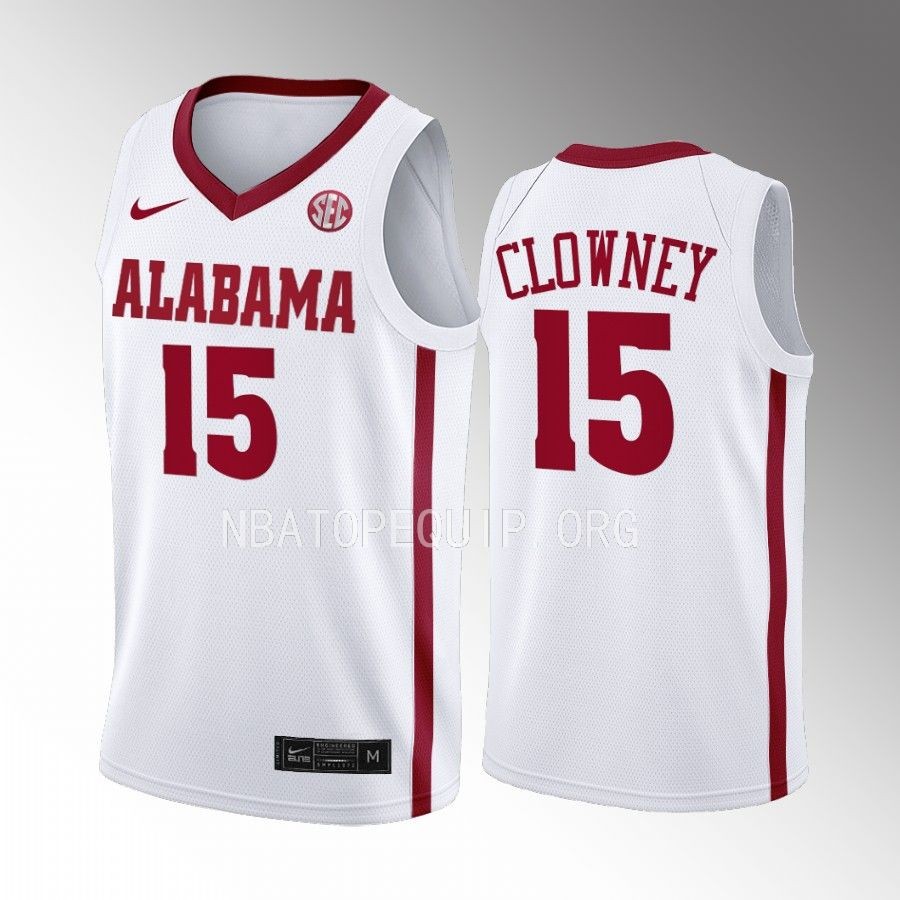 Noah Clowney Alabama Crimson Tide College Men's White Jersey