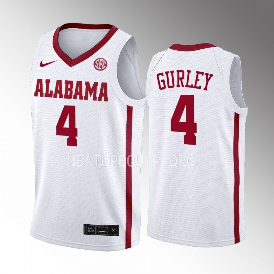 Noah Gurley Alabama Crimson Tide College Men's White Jersey