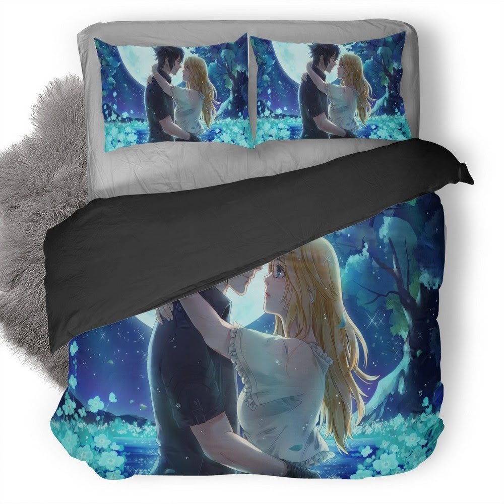 Noctis And Stella Final Fantasy Xv Under The Moon 3D Customized Duvet Cover Bedding Set